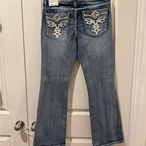 NWT Telepatía Y2K Embellished Mid Rise Bootcut Jeans Size US 11
